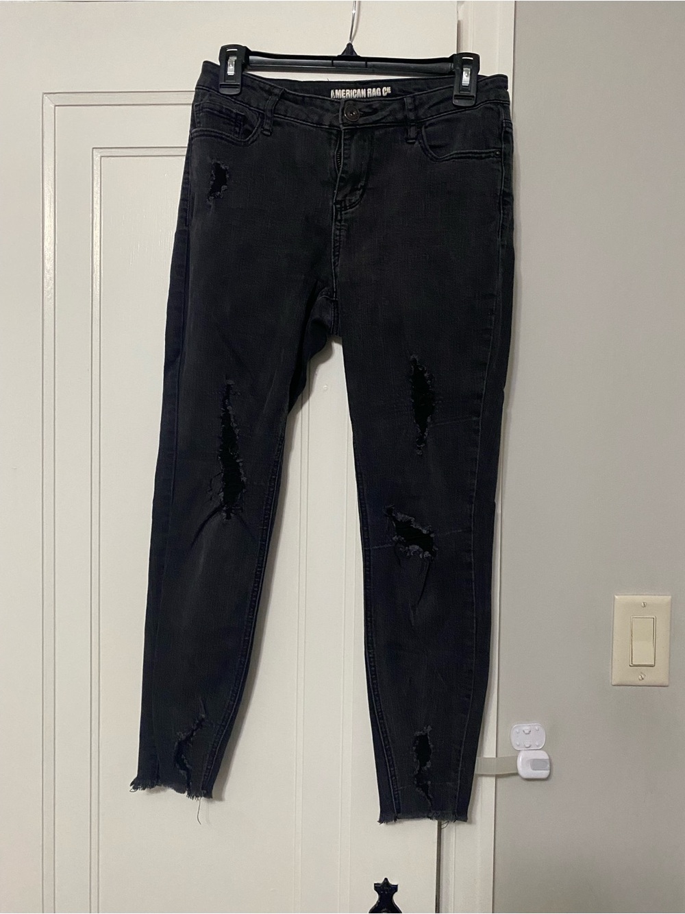 American Rag Black Ripped Skinny Jeans